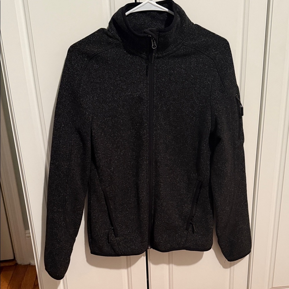 Women's Black Zip-Up Sweatshirt